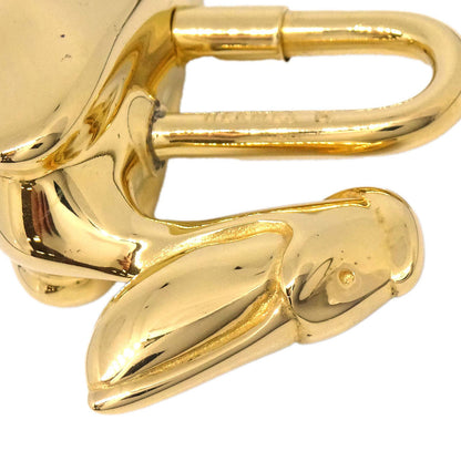Hermes Pelican Motif 1992 Limited Cadena Padlock Gold Bag Charm