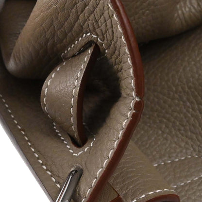 Hermes Etoupe Gray Taurillon Clemence So Kelly 26 Shoulder Bag