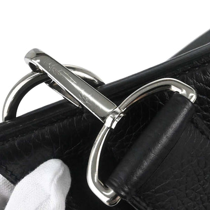 Hermes Black Taurillon Clemence Jypsiere 34 Shoulder Bag