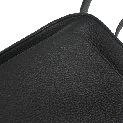 Hermes Black Taurillon Clemence Jypsiere 34 Shoulder Bag