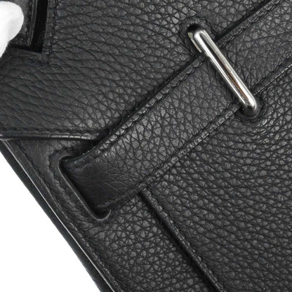 Hermes Black Taurillon Clemence Jypsiere 34 Shoulder Bag