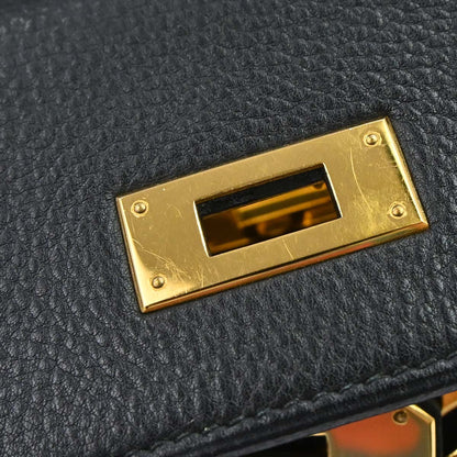 Hermes Black Togo Kelly A Dos GM Backpack