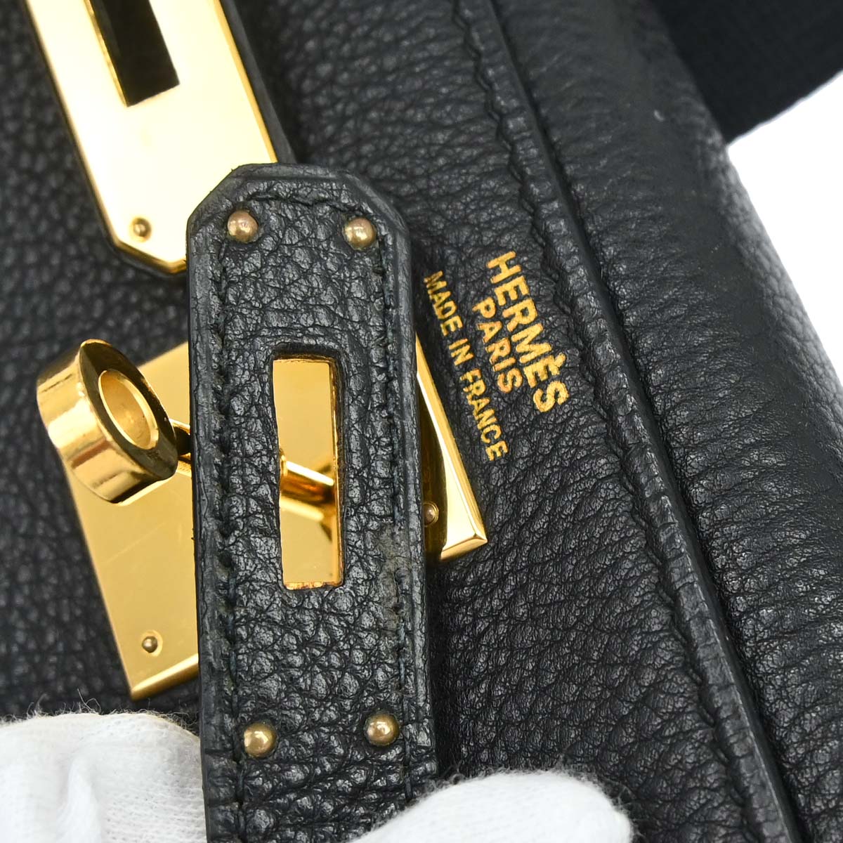 Hermes Black Togo Kelly A Dos GM Backpack