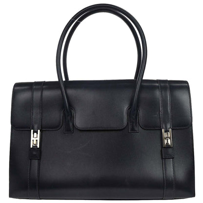 Hermes Blue Indigo Box Calf Drag 2 37 Handbag