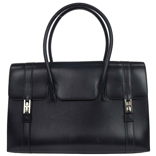 Hermes Blue Indigo Box Calf Drag 2 37 Handbag