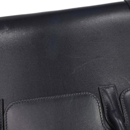 Hermes Blue Indigo Box Calf Drag 2 37 Handbag