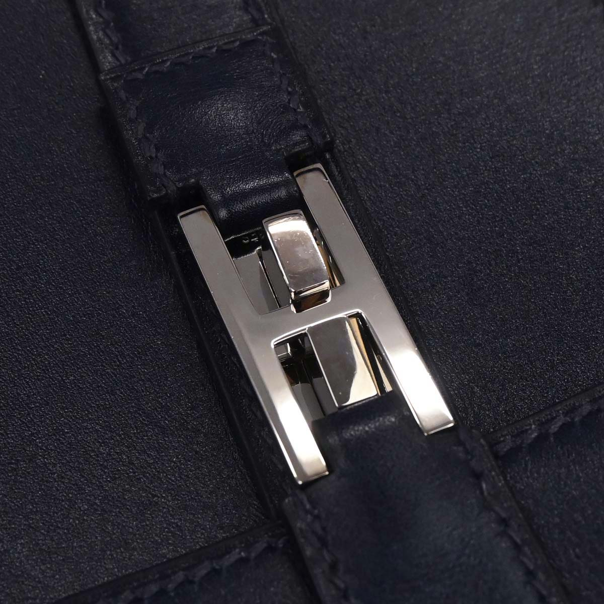 Hermes Blue Indigo Box Calf Drag 2 37 Handbag