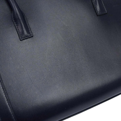 Hermes Blue Indigo Box Calf Drag 2 37 Handbag