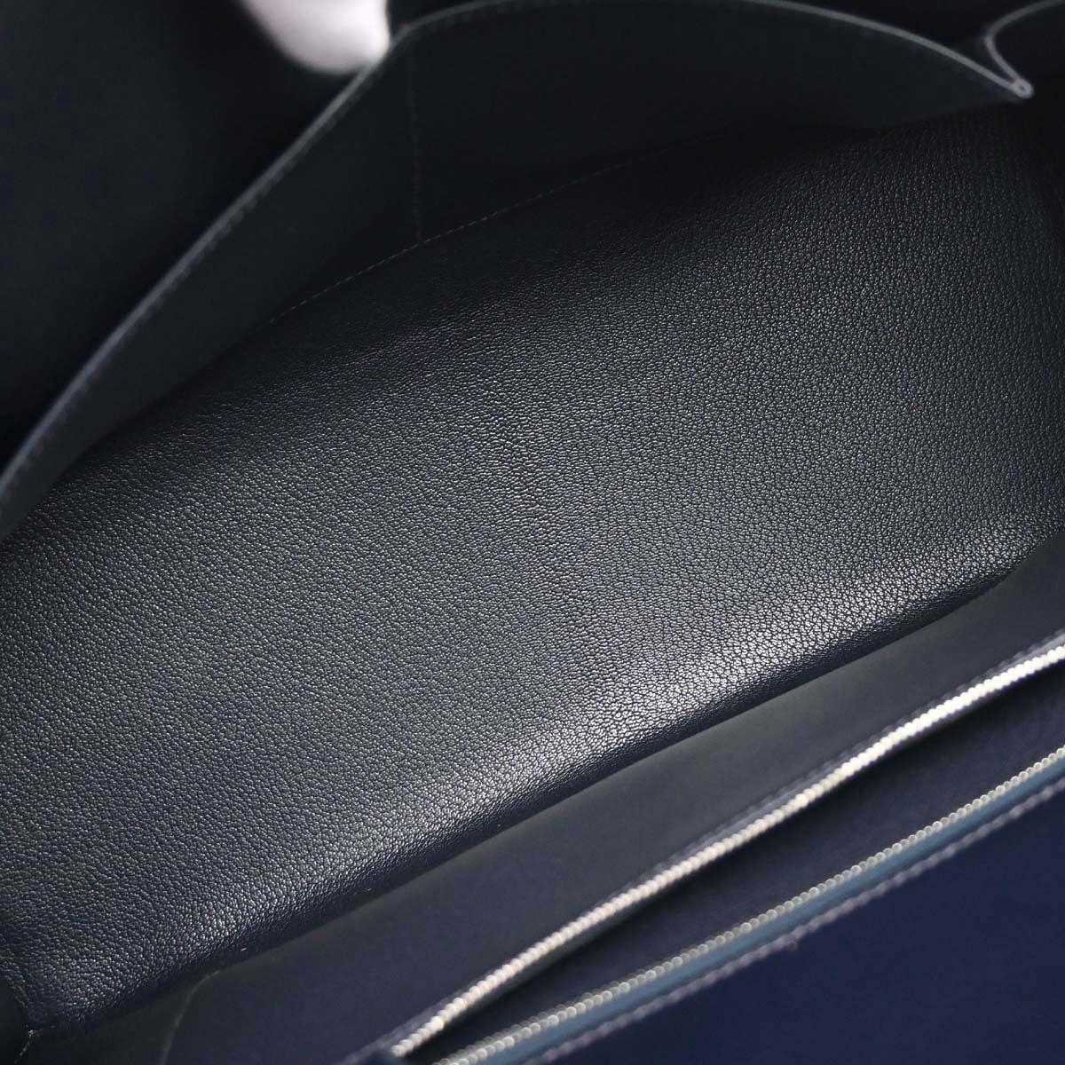 Hermes Blue Indigo Box Calf Drag 2 37 Handbag