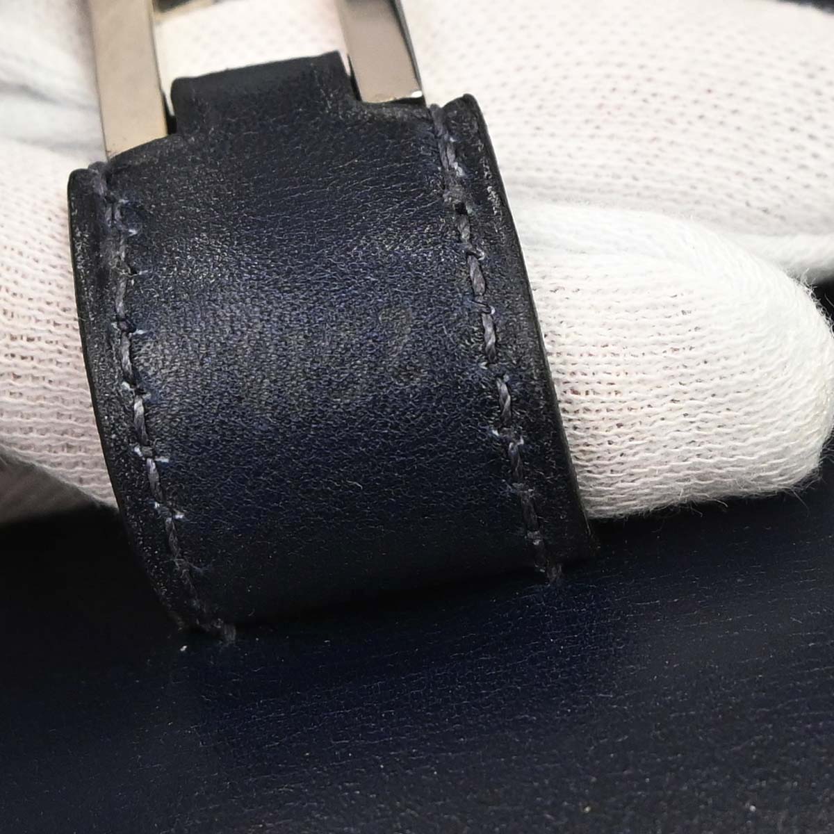Hermes Blue Indigo Box Calf Drag 2 37 Handbag