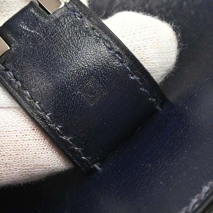 Hermes Blue Indigo Box Calf Drag 2 37 Handbag