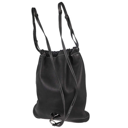 Hermes Black Veau Cheri Bridado Backpack