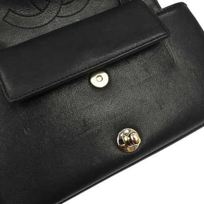 Chanel Black Lambskin Chevron Mademoiselle Flap Shoulder Bag