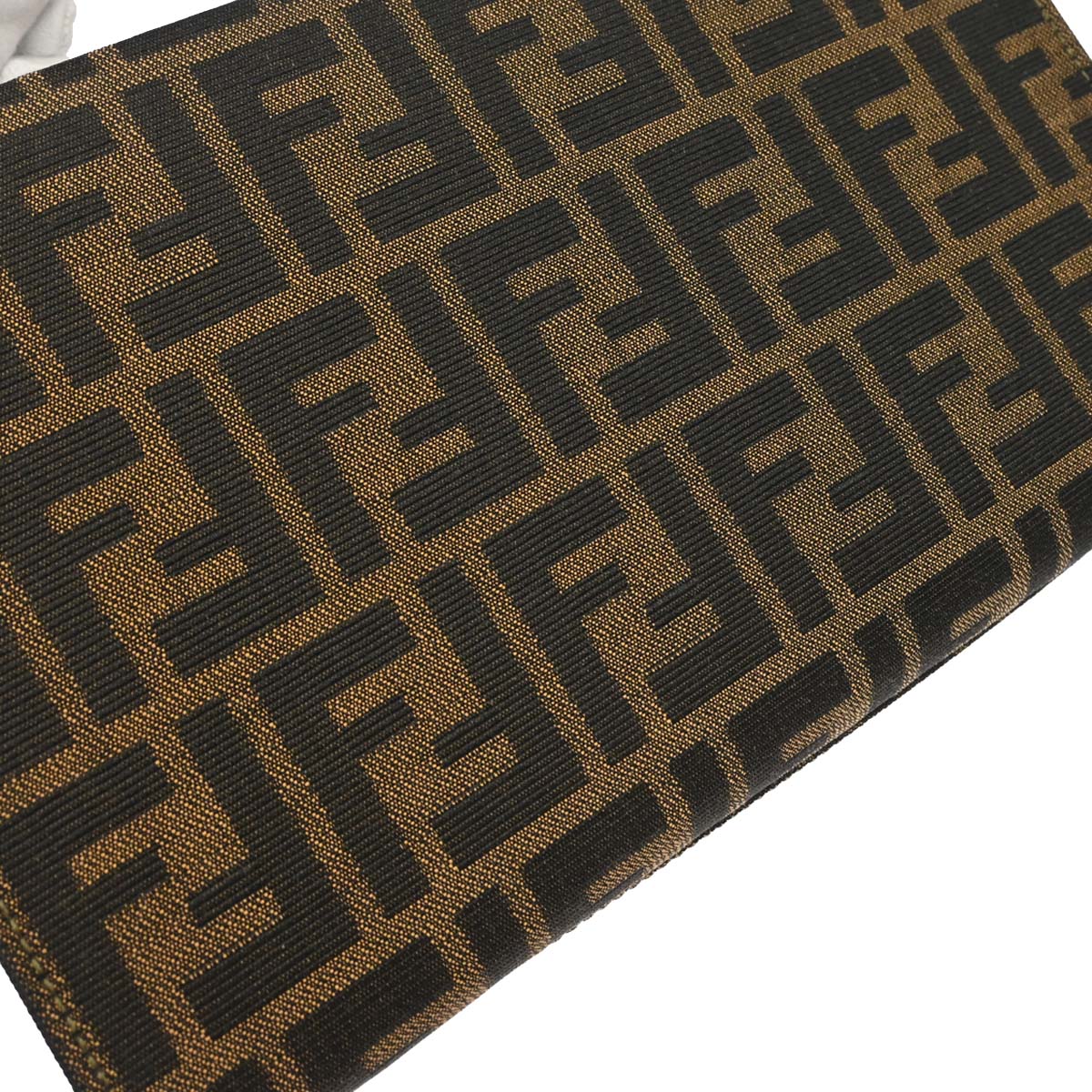 Fendi Brown Canvas Leather Zucca 2way Shoulder Vanity Handbag