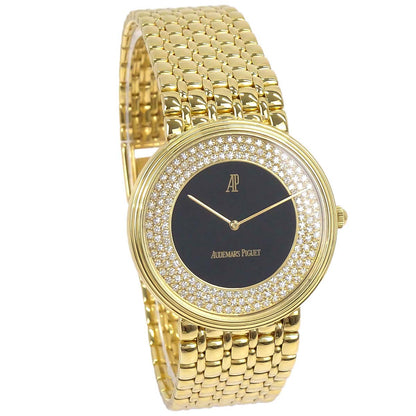 Audemars Piguet 31mm Quartz Watch 18KYG Onyx Diamond