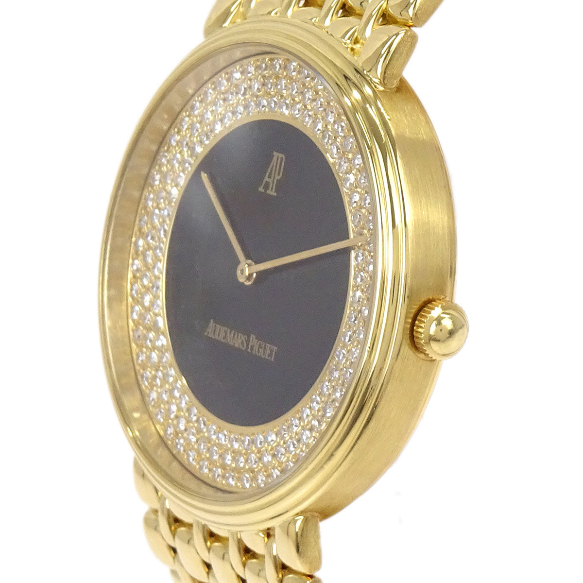 Audemars Piguet 31mm Quartz Watch 18KYG Onyx Diamond