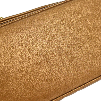 Chanel 1991-1994 Metallic Bronze Lambskin Small Diana Shoulder Bag