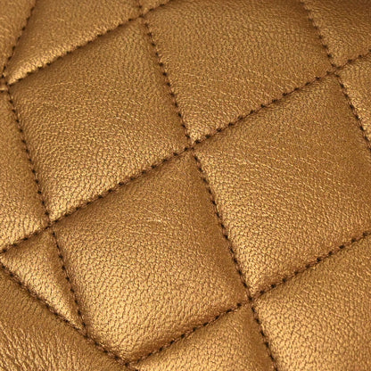 Chanel 1991-1994 Metallic Bronze Lambskin Small Diana Shoulder Bag