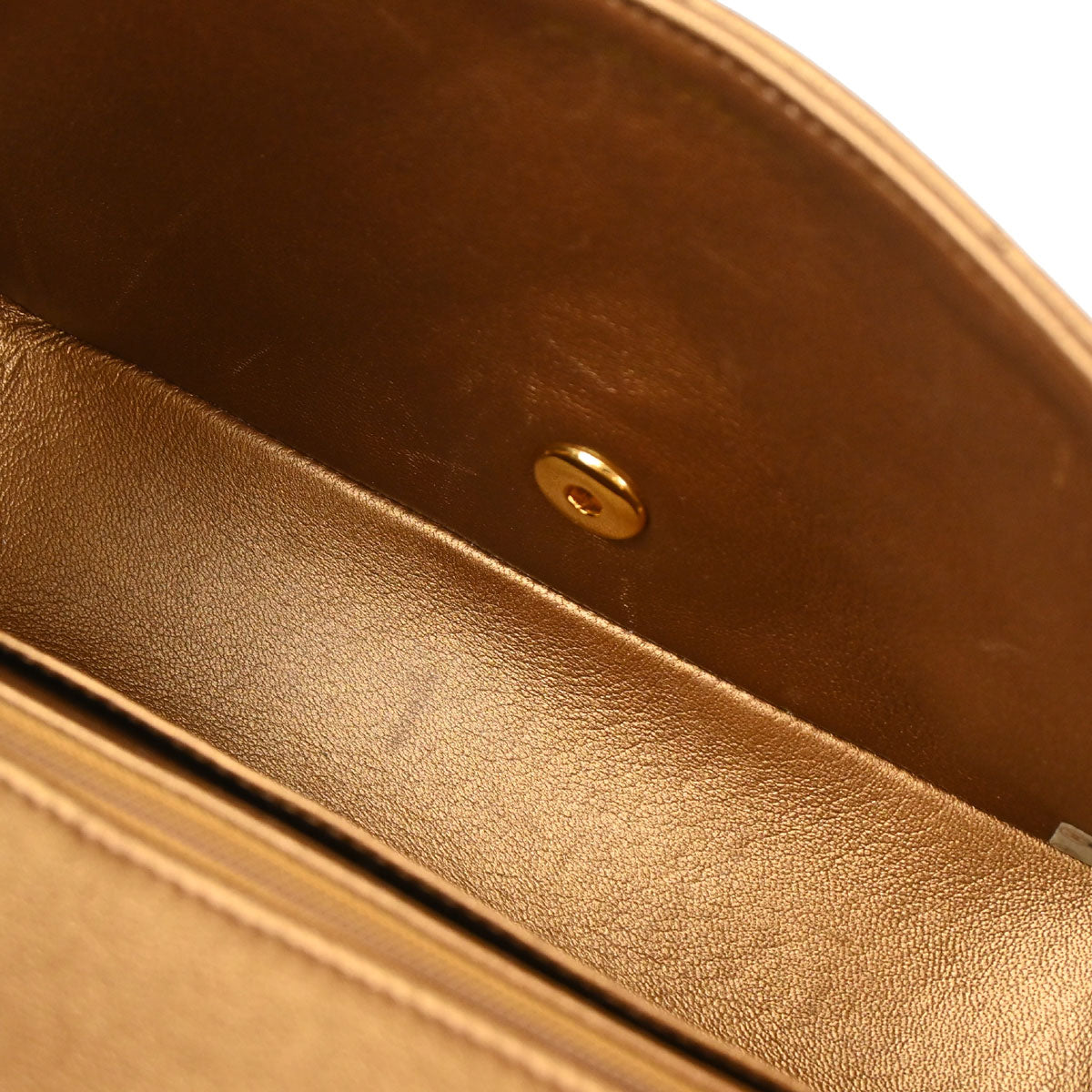 Chanel 1991-1994 Metallic Bronze Lambskin Small Diana Shoulder Bag