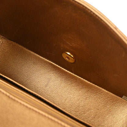 Chanel 1991-1994 Metallic Bronze Lambskin Small Diana Shoulder Bag