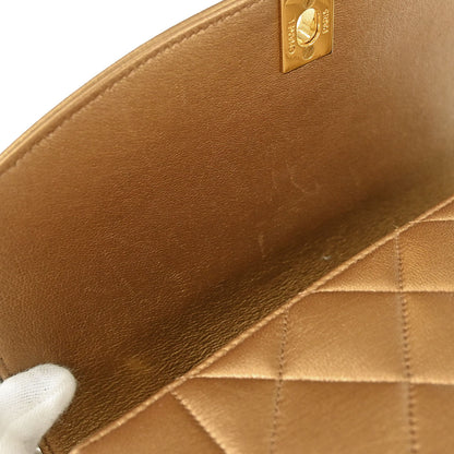 Chanel 1991-1994 Metallic Bronze Lambskin Small Diana Shoulder Bag