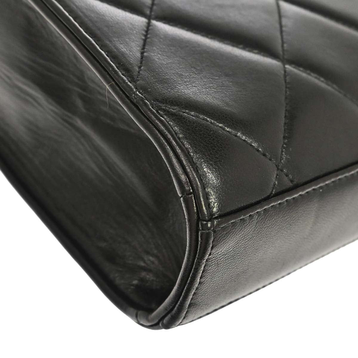 Chanel 1996-1997 Black Lambskin Briefcase Business Handbag