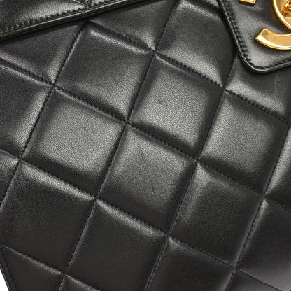 Chanel 1996-1997 Black Lambskin Briefcase Business Handbag