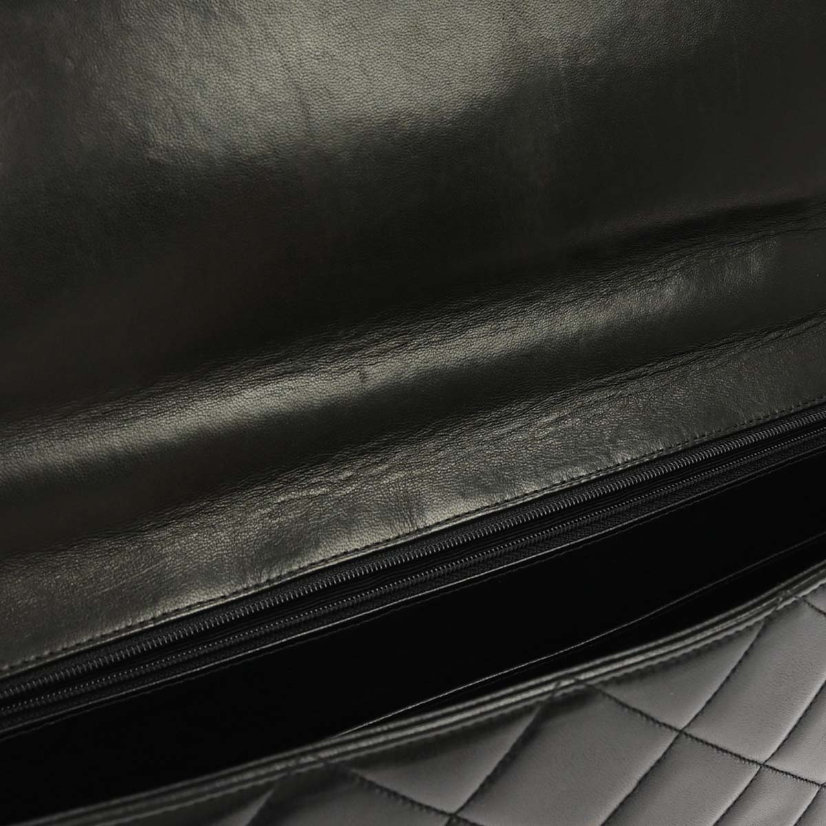 Chanel 1996-1997 Black Lambskin Briefcase Business Handbag