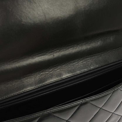 Chanel 1996-1997 Black Lambskin Briefcase Business Handbag