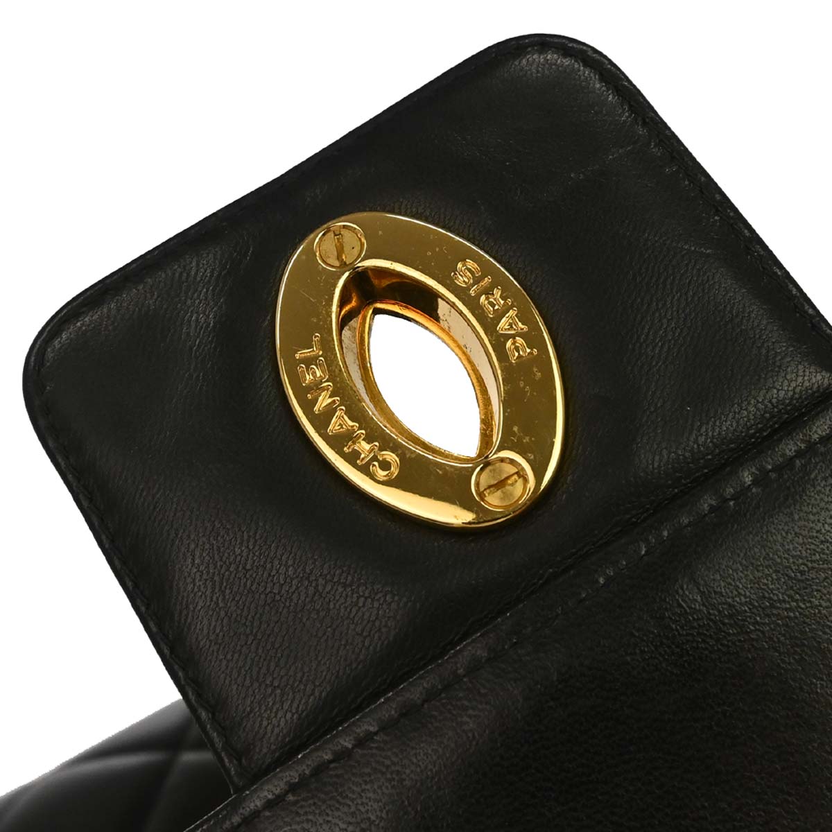 Chanel 1996-1997 Black Lambskin Briefcase Business Handbag