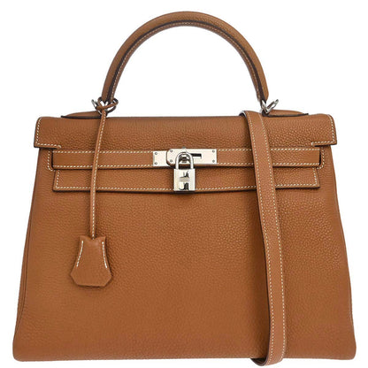 Hermes Gold Togo Kelly 32 Retourne 2way Shoulder Handbag