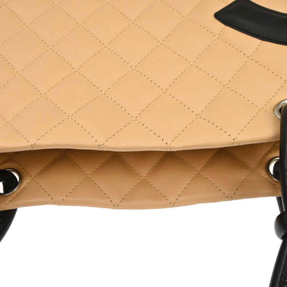 Chanel 2005-2006 Beige Calfskin Cambon Ligne Tote Handbag