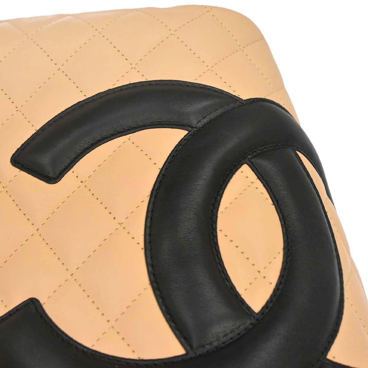 Chanel 2005-2006 Beige Calfskin Cambon Ligne Tote Handbag