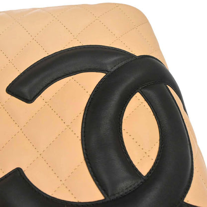 Chanel 2005-2006 Beige Calfskin Cambon Ligne Tote Handbag