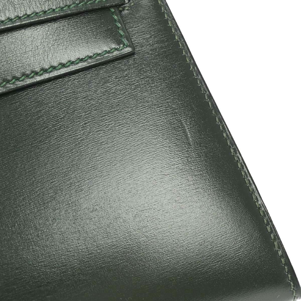 Hermes 1989 Vert Fonce Box Calf Mini Kelly 20 Sellier 2way Shoulder Handbag