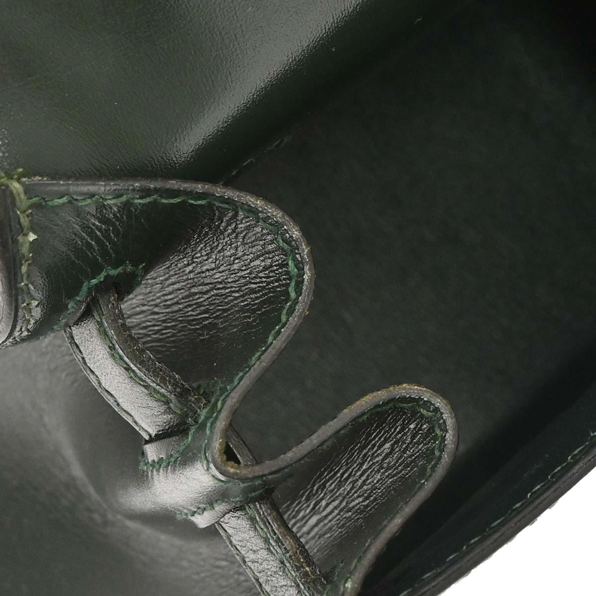 Hermes 1989 Vert Fonce Box Calf Mini Kelly 20 Sellier 2way Shoulder Handbag