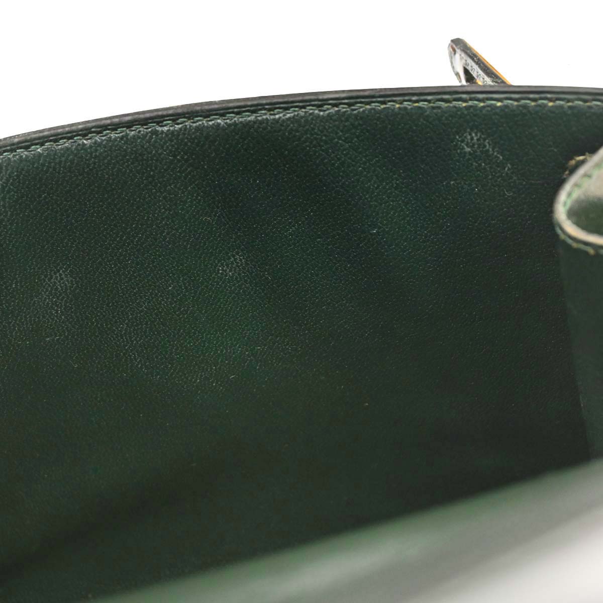 Hermes 1989 Vert Fonce Box Calf Mini Kelly 20 Sellier 2way Shoulder Handbag