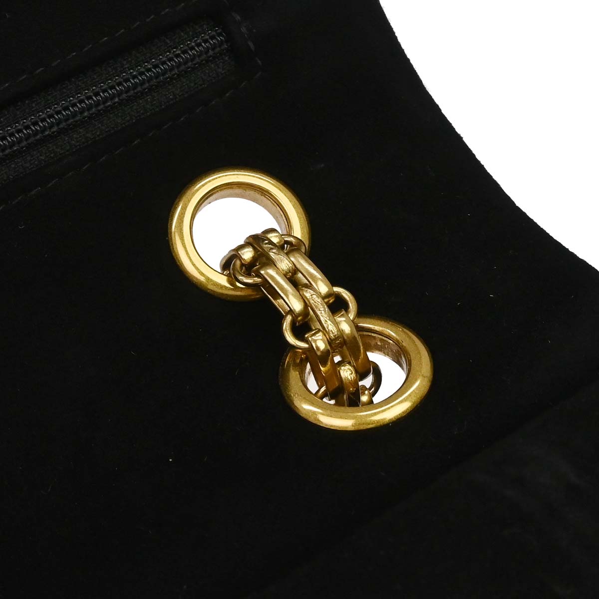 Chanel 1997-1999 Black Suede 2.55 Medium Classic Double Flap Shoulder Bag