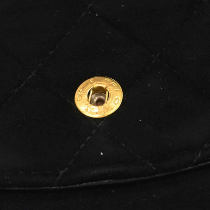 Chanel 1997-1999 Black Suede 2.55 Medium Classic Double Flap Shoulder Bag