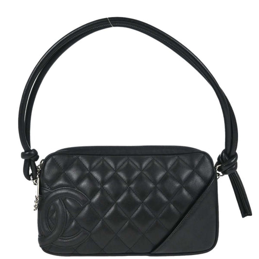 Chanel 2003-2004 Black Calfskin Cambon Ligne Handbag