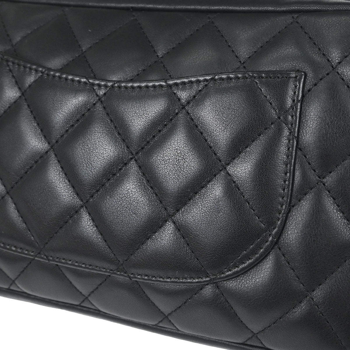Chanel 2003-2004 Black Calfskin Cambon Ligne Handbag