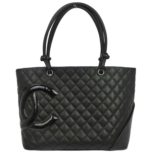 Chanel 2009-2010 Black Calfskin Cambon Ligne Tote Handbag