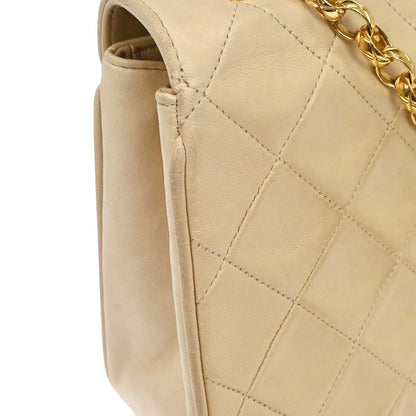 Chanel 1991-1994 Beige Lambskin Shoulder Bag