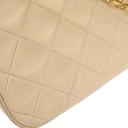 Chanel 1991-1994 Beige Lambskin Shoulder Bag