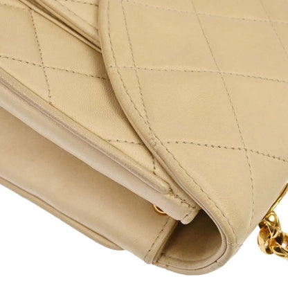 Chanel 1991-1994 Beige Lambskin Shoulder Bag