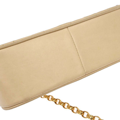 Chanel 1991-1994 Beige Lambskin Shoulder Bag