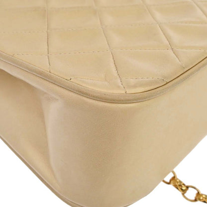 Chanel 1991-1994 Beige Lambskin Shoulder Bag