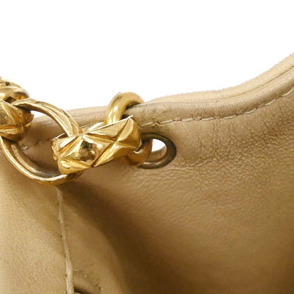 Chanel 1991-1994 Beige Lambskin Shoulder Bag