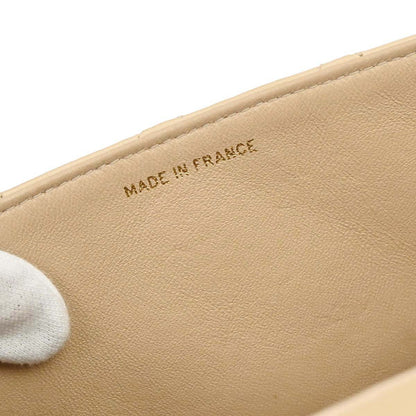 Chanel 1991-1994 Beige Lambskin Shoulder Bag