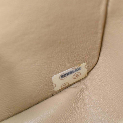 Chanel 1991-1994 Beige Lambskin Shoulder Bag